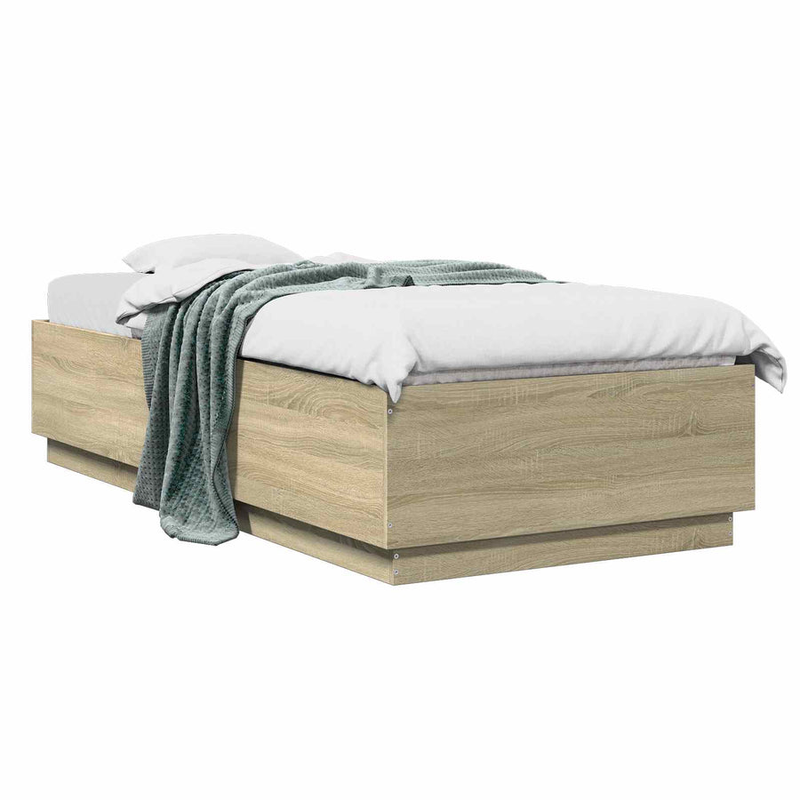 Bedframe Sonoma Eiken 80 x 200 cm Bewerkt hout