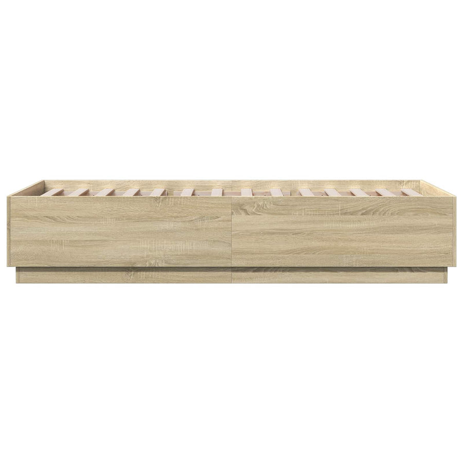 Bedframe Sonoma Eiken 80 x 200 cm Bewerkt hout