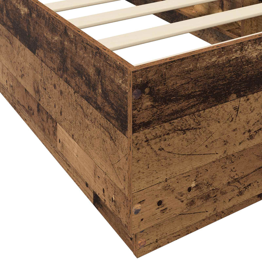 Bedframe Oud hout 80 x 200 cm Bewerkt hout