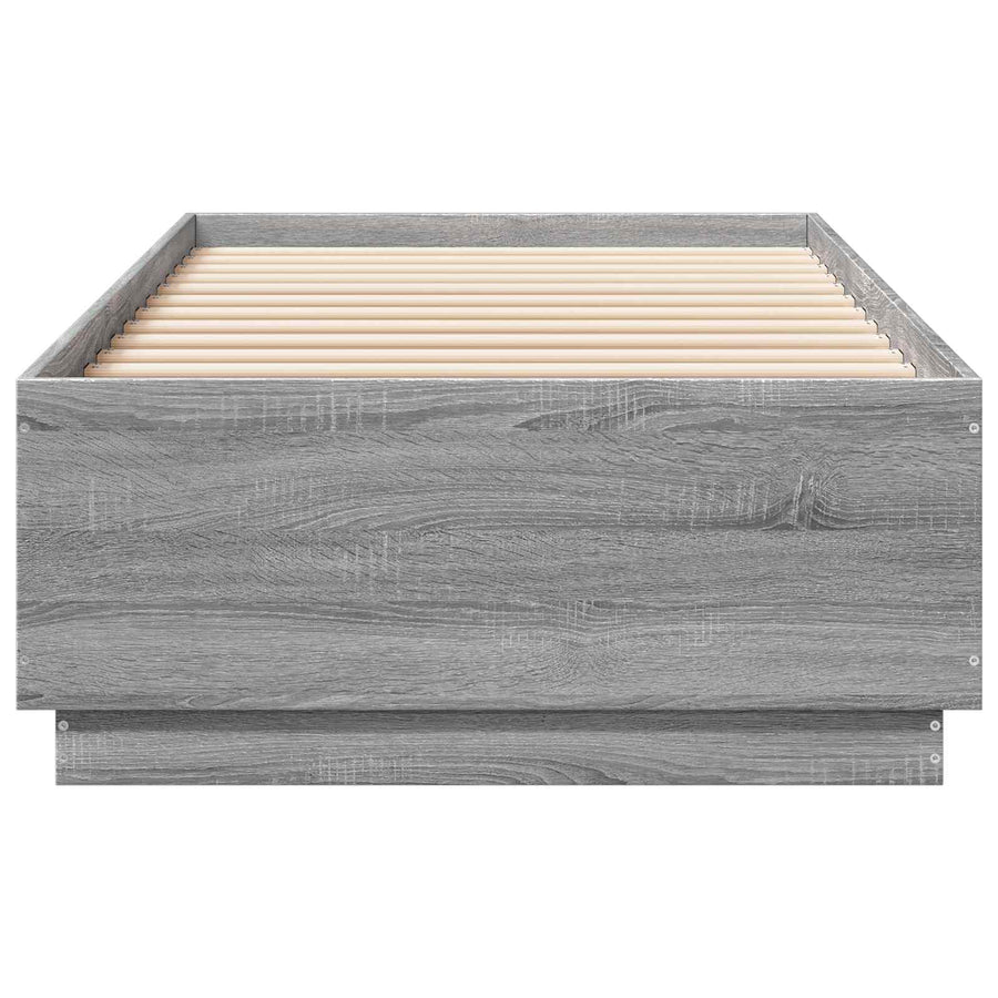Bedframe Grijs Sonoma 80 x 200 cm Bewerkt hout