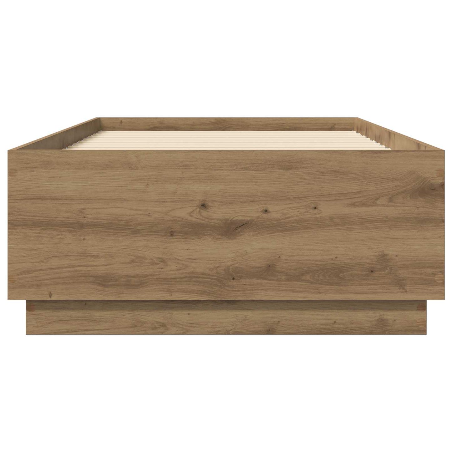 Bedframe Artisanaal eiken 80 x 200 cm Bewerkt hout