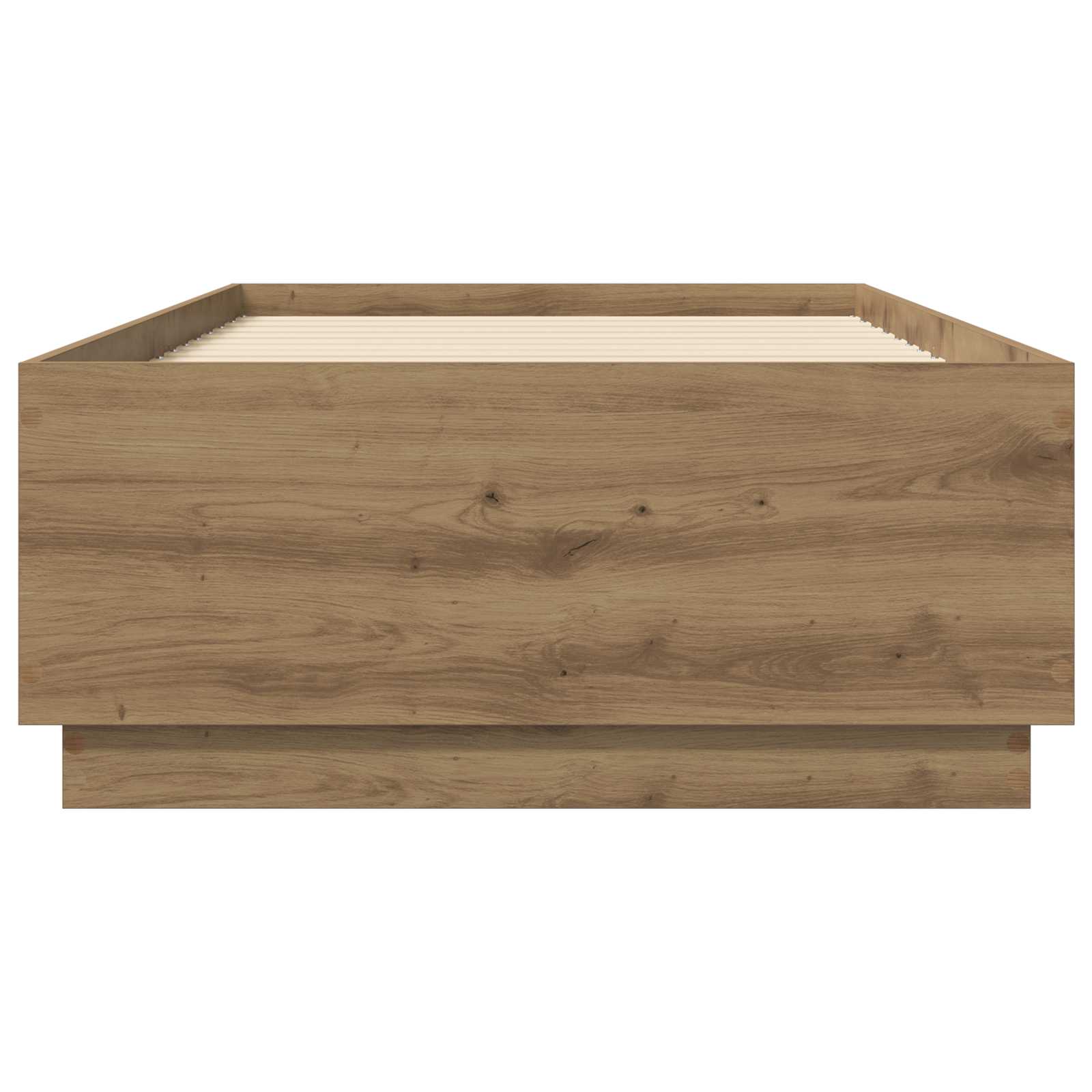 Bedframe Artisanaal eiken 80 x 200 cm Bewerkt hout