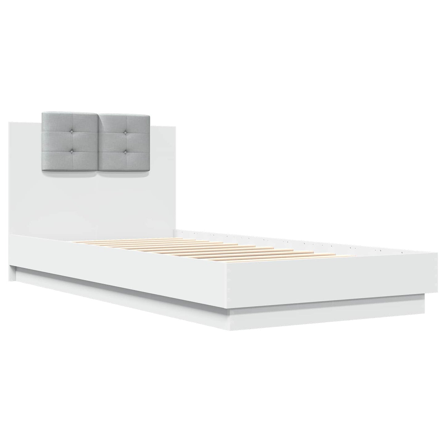 Bedframe met Hoofdeinde Wit Bewerkt hout