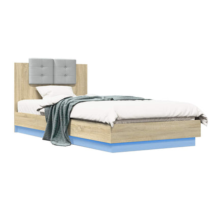 Bedframe met Hoofdeinde Sonoma Eiken Bewerkt hout