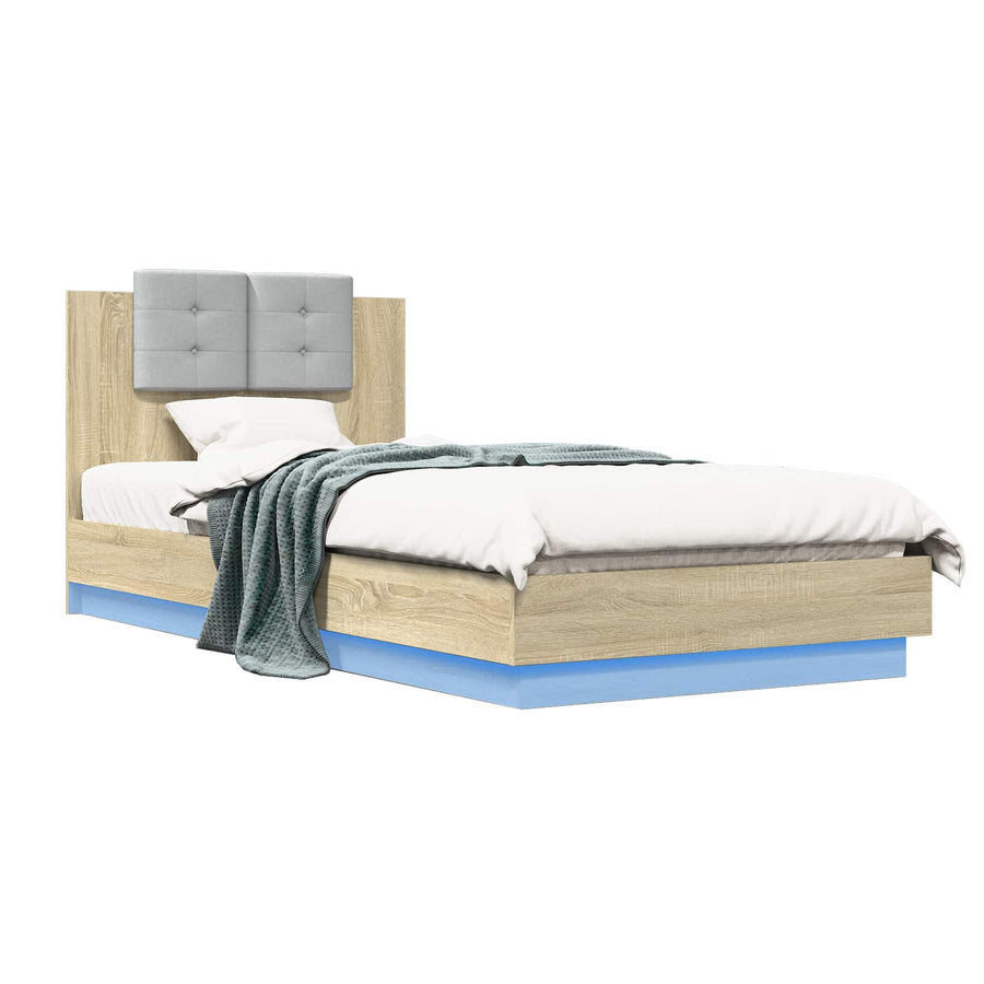 Bedframe met Hoofdeinde Sonoma Eiken Bewerkt hout