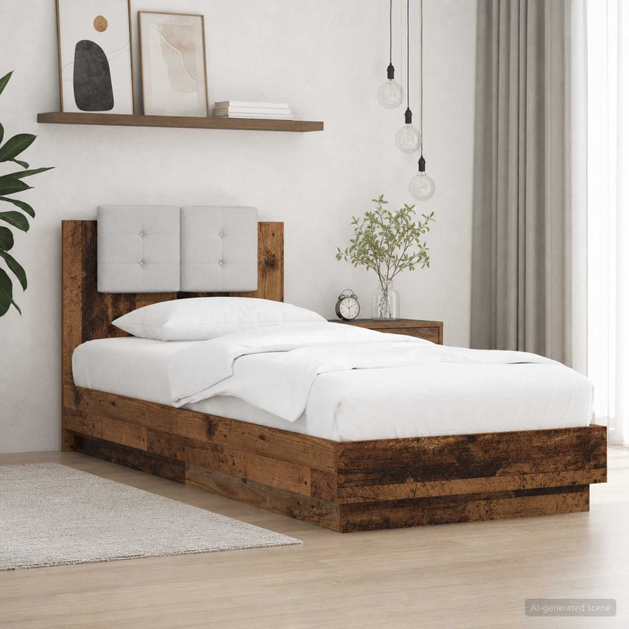 Bedframe met Hoofdeinde Oud hout Bewerkt hout
