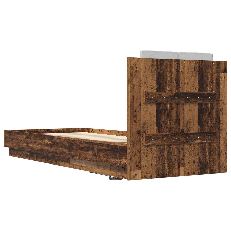 Bedframe met Hoofdeinde Oud hout Bewerkt hout