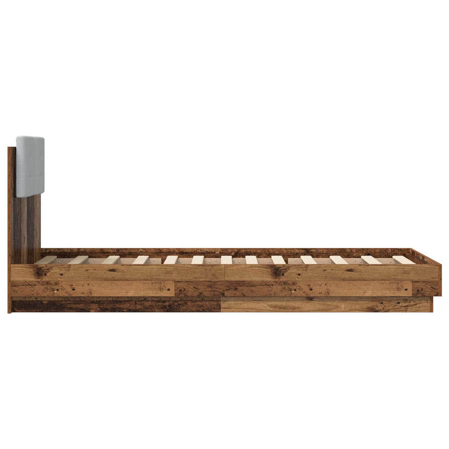 Bedframe met Hoofdeinde Oud hout Bewerkt hout