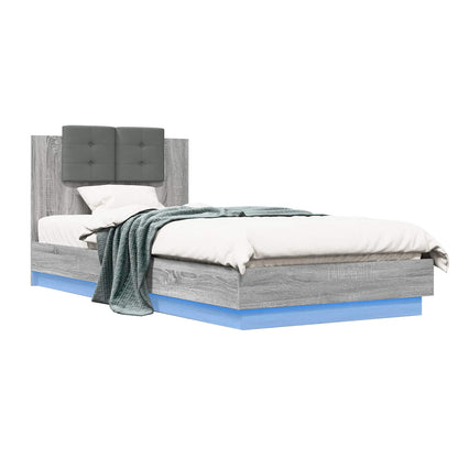 Bedframe met Hoofdeinde Grijs Sonoma Bewerkt hout