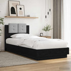 Bedframe met Hoofdeinde Zwart eiken Bewerkt hout