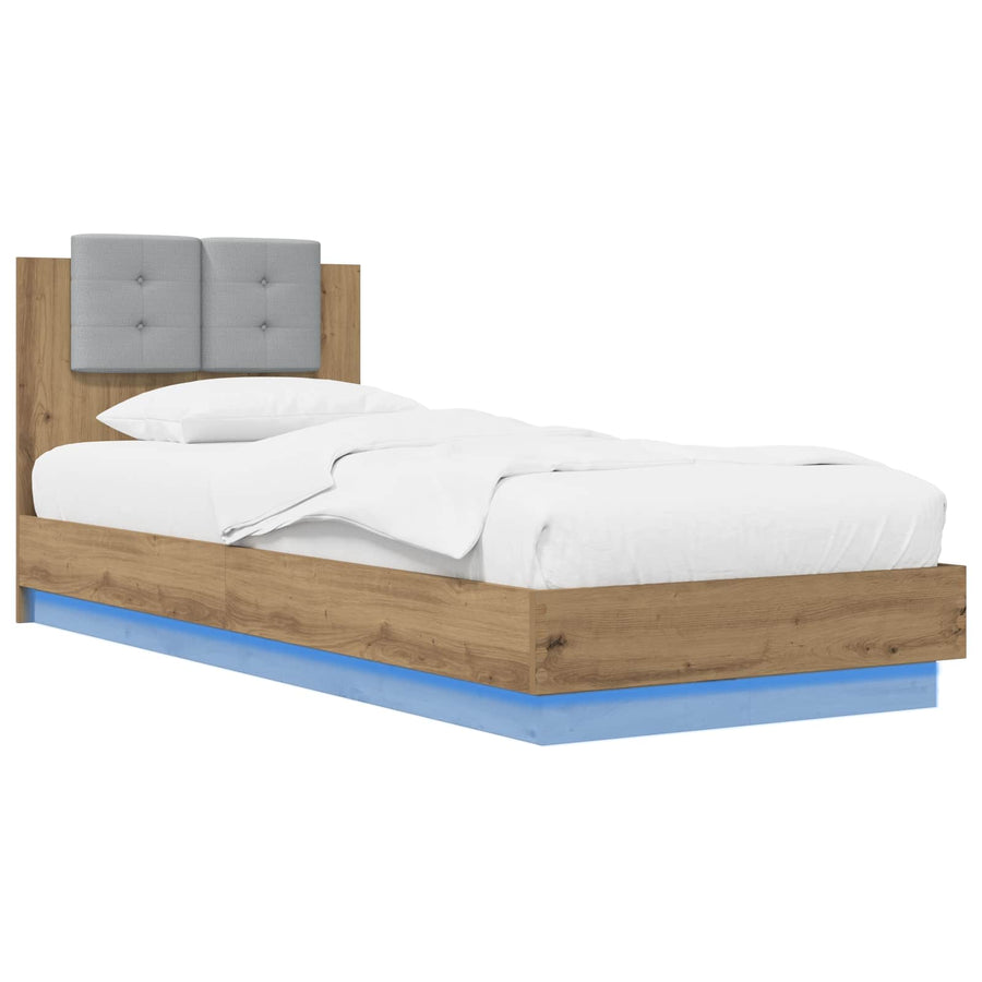 Bedframe met Hoofdeinde Artisanaal eiken Bewerkt hout