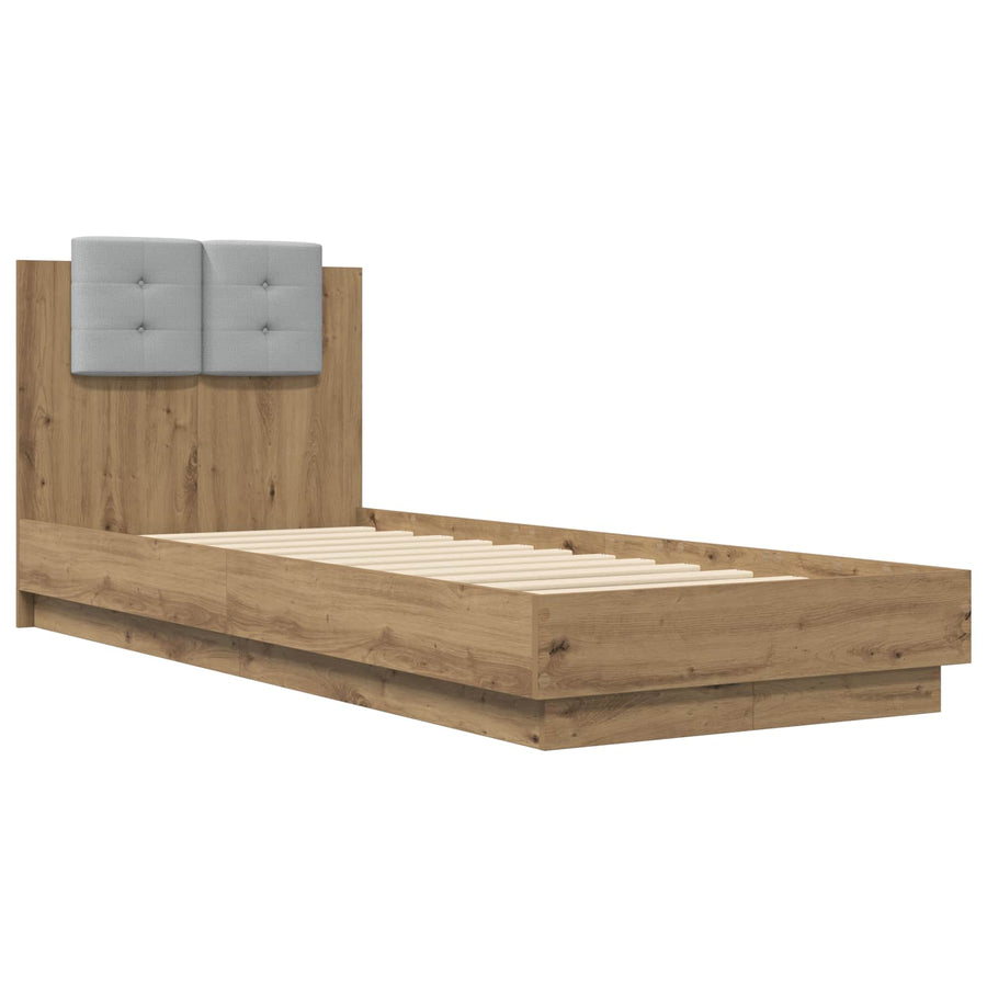 Bedframe met Hoofdeinde Artisanaal eiken Bewerkt hout