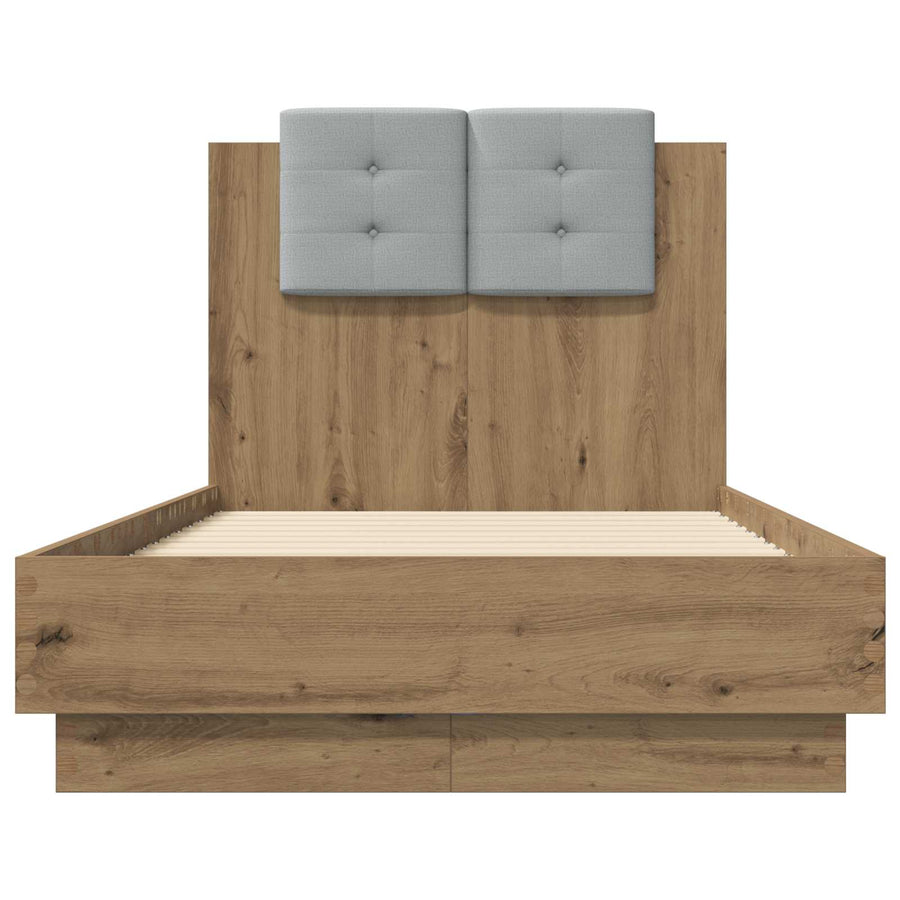 Bedframe met Hoofdeinde Artisanaal eiken Bewerkt hout