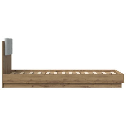 Bedframe met Hoofdeinde Artisanaal eiken Bewerkt hout