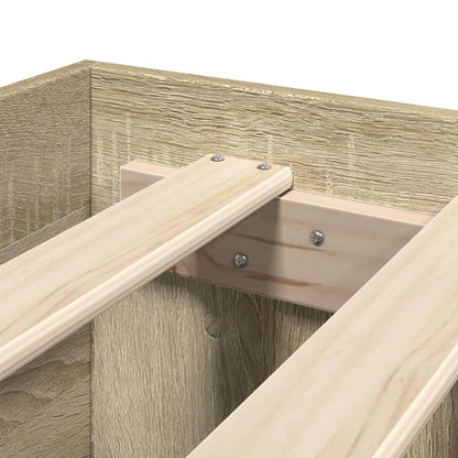 Bedframe met plank Sonoma Eiken 80 x 200 cm Bewerkt hout