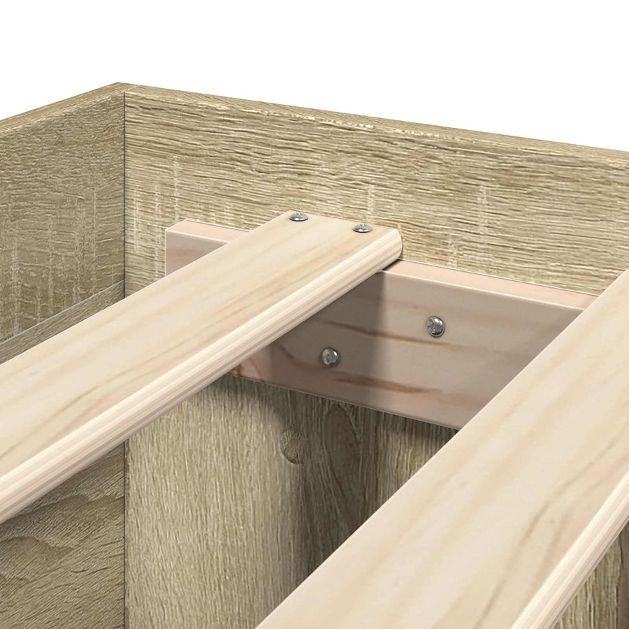 Bedframe met plank Sonoma Eiken 80 x 200 cm Bewerkt hout