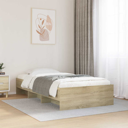 Bedframe met plank Sonoma Eiken 80 x 200 cm Bewerkt hout