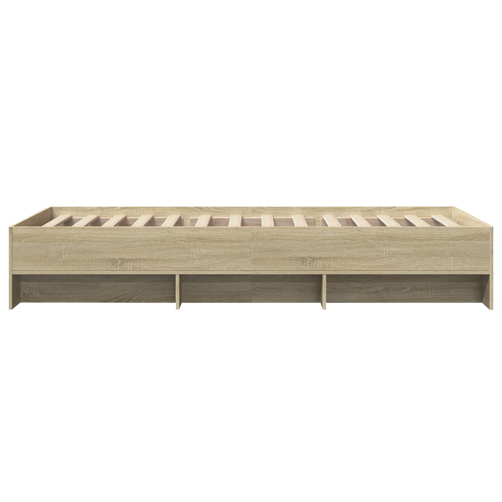 Bedframe met plank Sonoma Eiken 80 x 200 cm Bewerkt hout