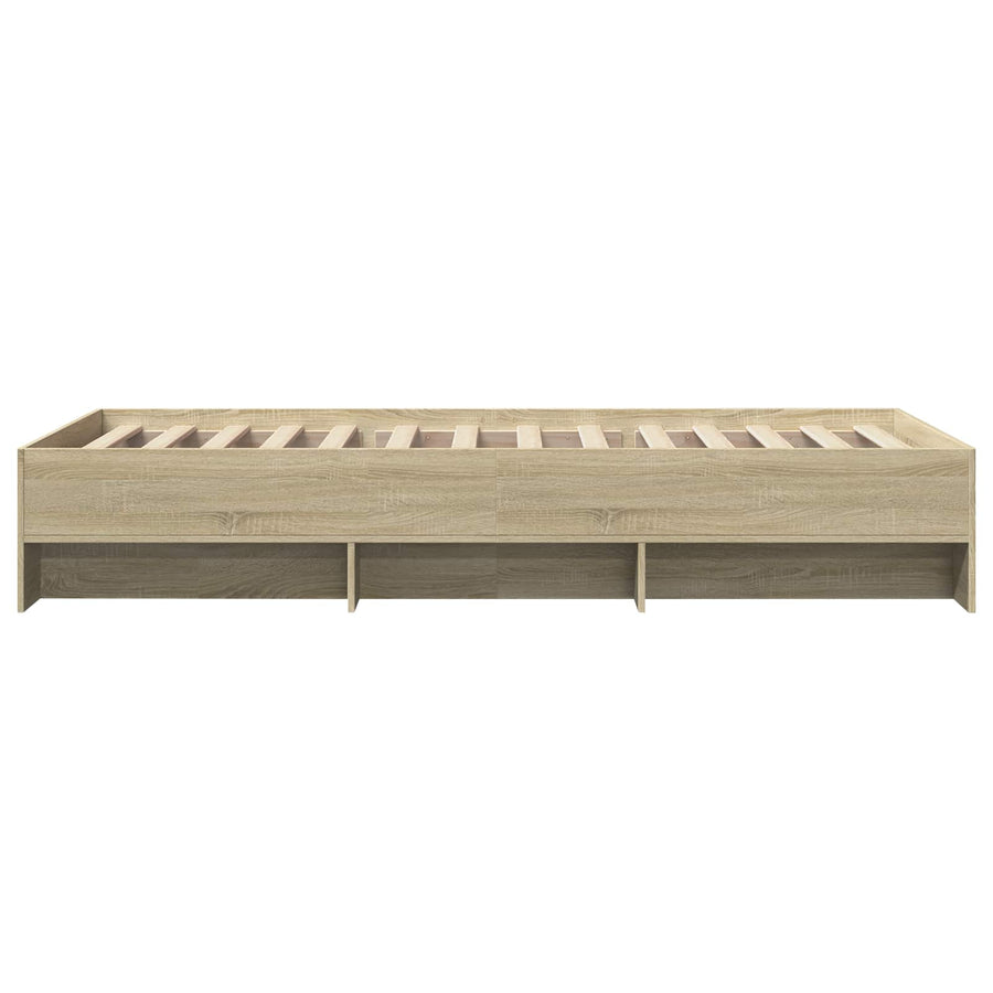 Bedframe met plank Sonoma Eiken 80 x 200 cm Bewerkt hout