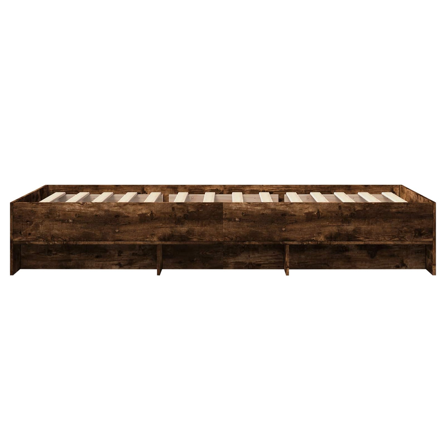 Bedframe met plank Gerookt eiken 80 x 200 cm Bewerkt hout
