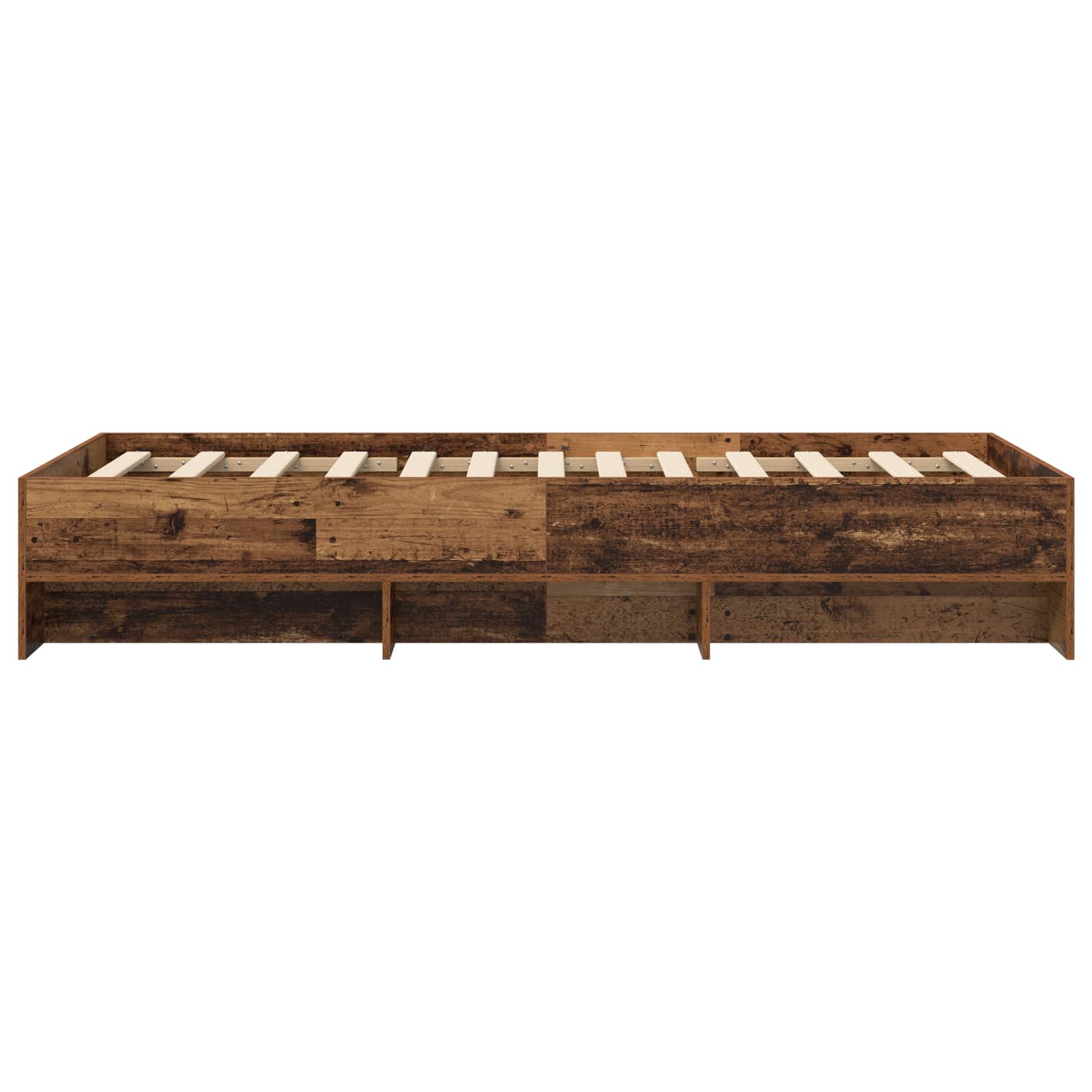 Bedframe met plank met opslag Oud hout 80 x 200 cm Bewerkt hout