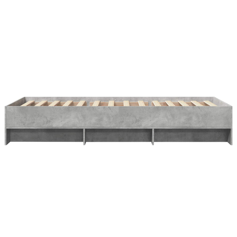 Bedframe met plank Grijs Sonoma 80 x 200 cm Bewerkt hout