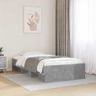 Bedframe met plank Betongrijs 80 x 200 cm Bewerkt hout