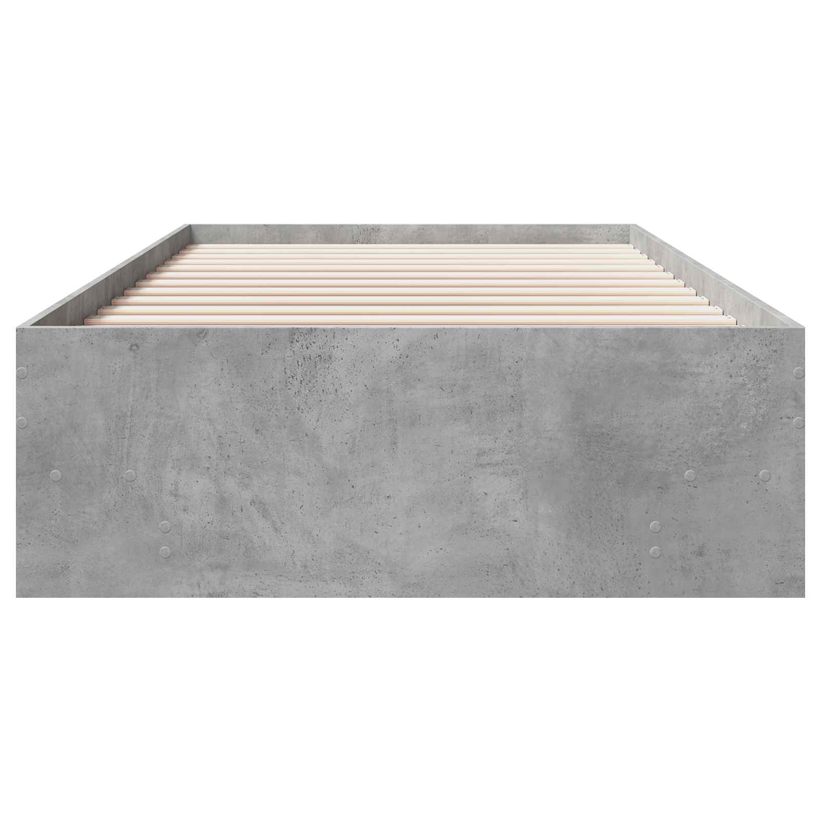 Bedframe met plank Betongrijs 80 x 200 cm Bewerkt hout