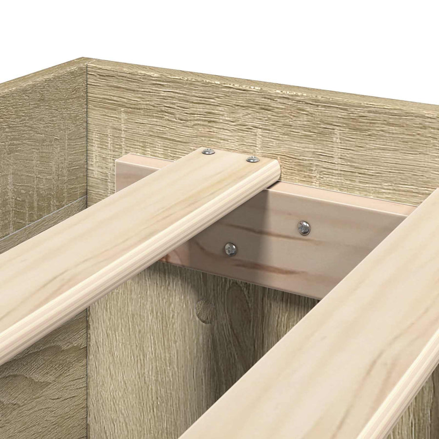 Bedframe met lade met hoofdeinde 2 st Sonoma Eiken Bewerkt hout