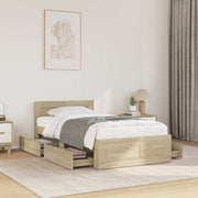 Bedframe 2x lades hoofdeinde Sonoma eiken