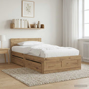 Bedframe met lade 180x200 cm artisanaal eiken