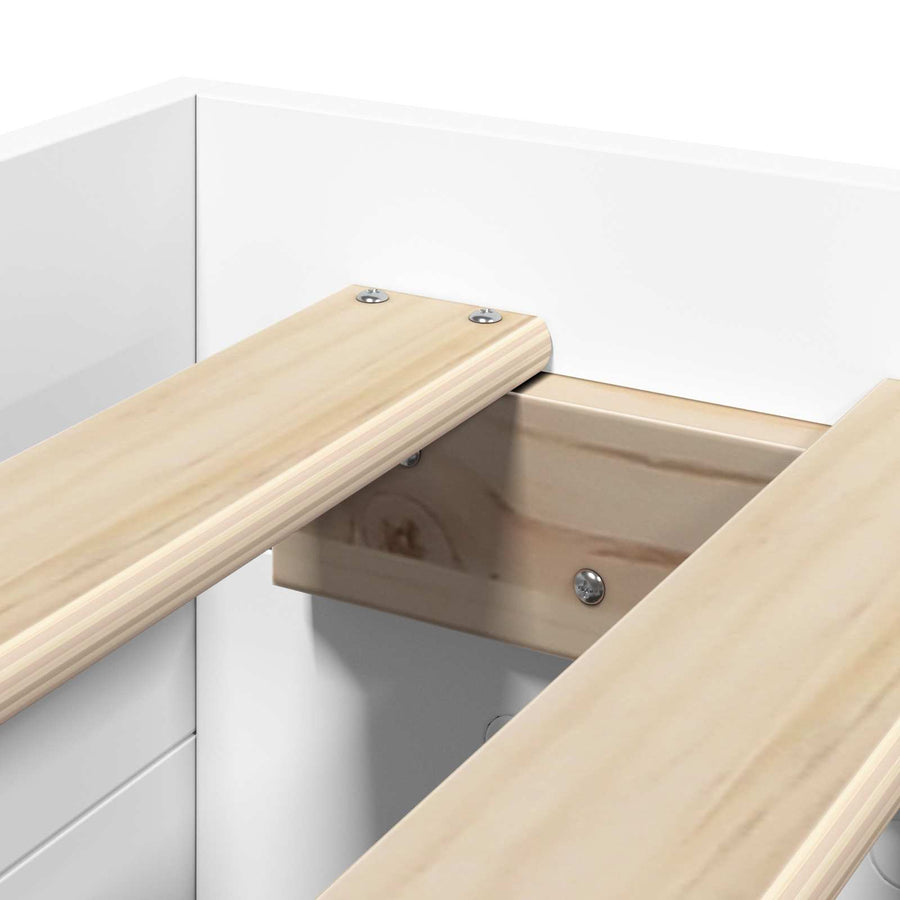 Bedframe met opslag met lade Wit 80 x 200 cm Bewerkt hout