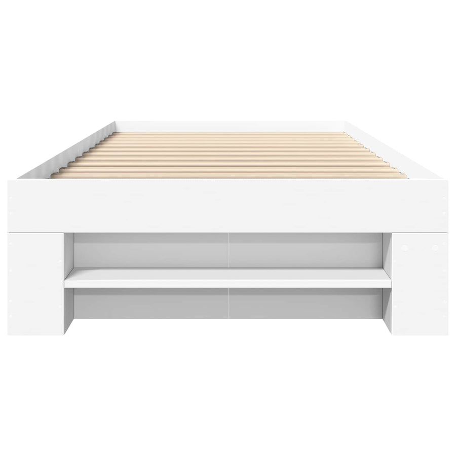 Bedframe met opslag met lade Wit 80 x 200 cm Bewerkt hout