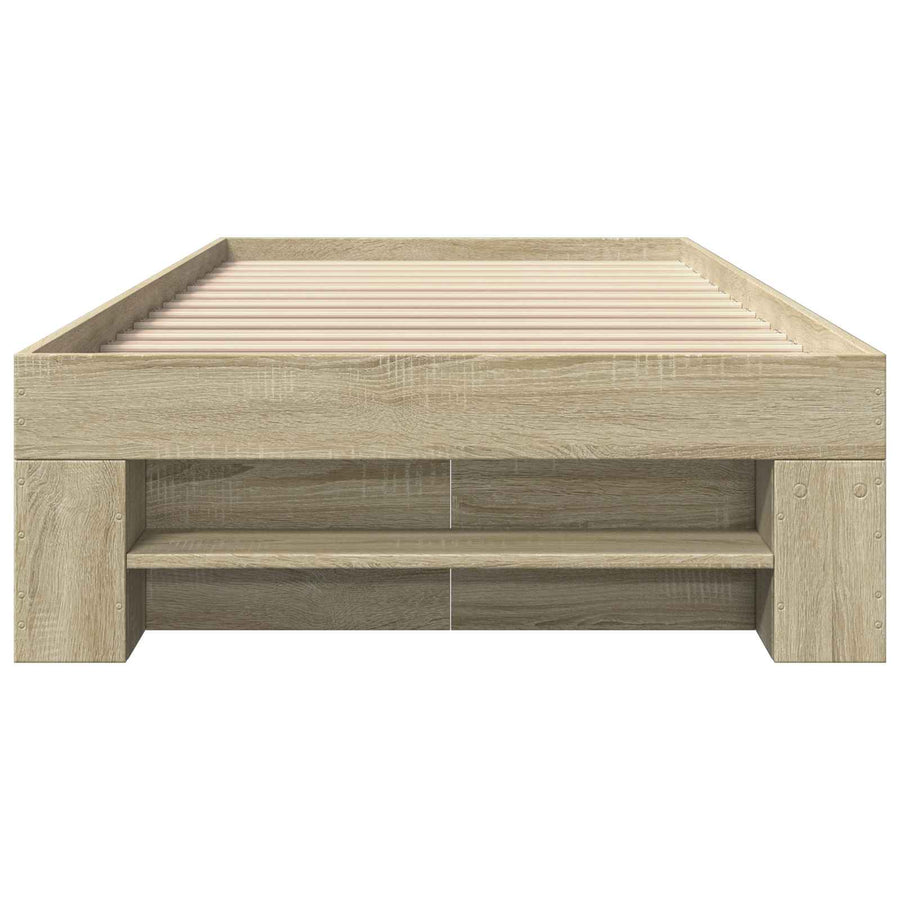 Bedframe met opslag Sonoma Eiken 80 x 200 cm Bewerkt hout