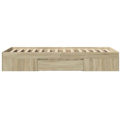 Bedframe met opslag Sonoma Eiken 80 x 200 cm Bewerkt hout