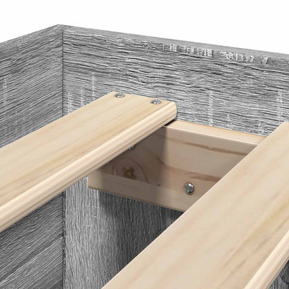 Bedframe met opslag Grijs Sonoma 80 x 200 cm Bewerkt hout
