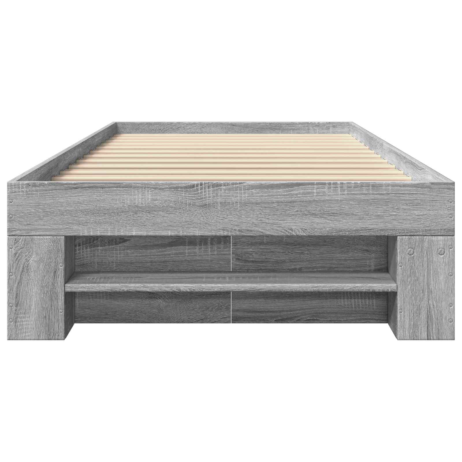 Bedframe met opslag Grijs Sonoma 80 x 200 cm Bewerkt hout