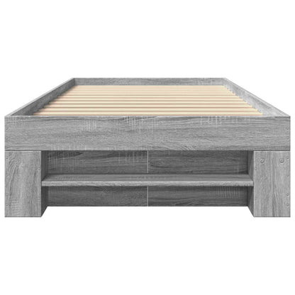 Bedframe met opslag Grijs Sonoma 80 x 200 cm Bewerkt hout