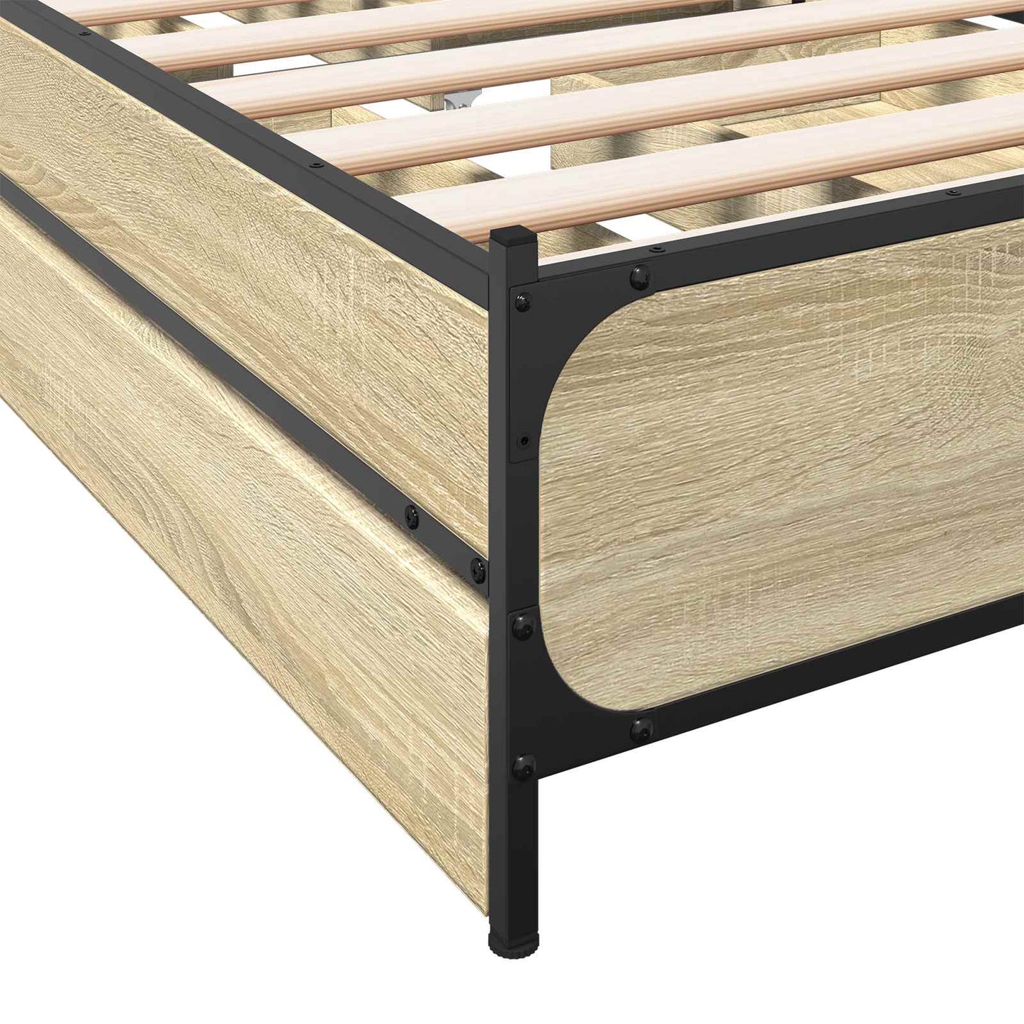 Bedframe met Hoofdeinde Sonoma Eiken 80 x 200 cm Bewerkt hout
