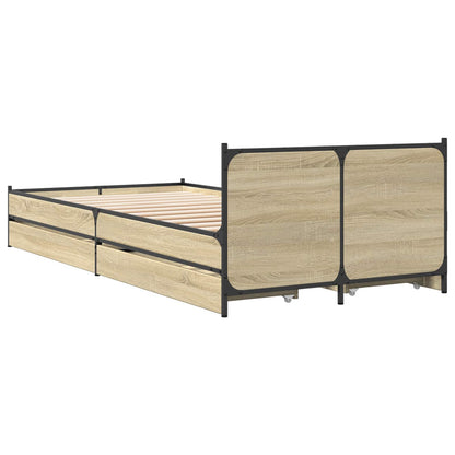 Bedframe met Hoofdeinde Sonoma Eiken 80 x 200 cm Bewerkt hout