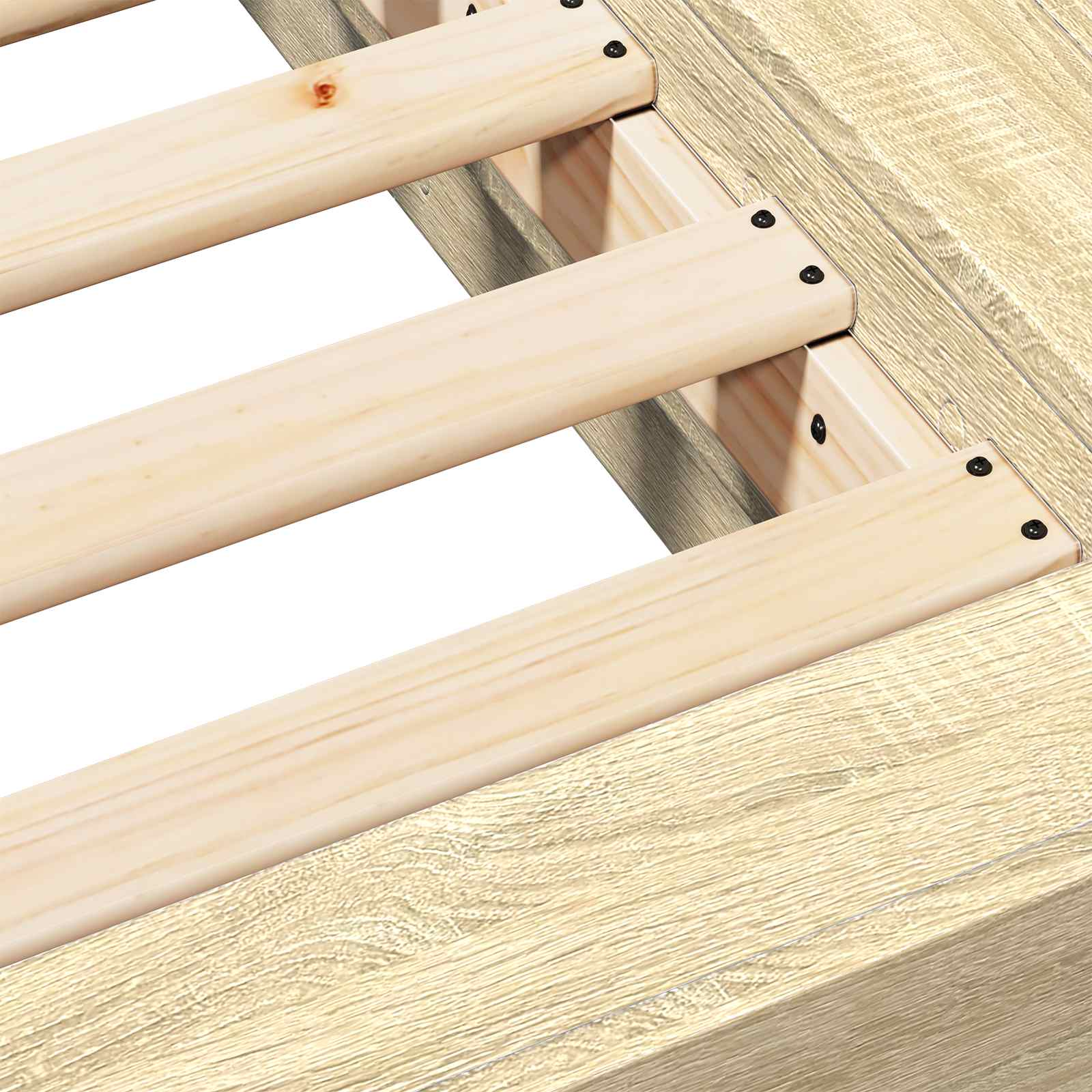 Vloerbedframe Sonoma Eiken 80 x 210 cm Bewerkt hout