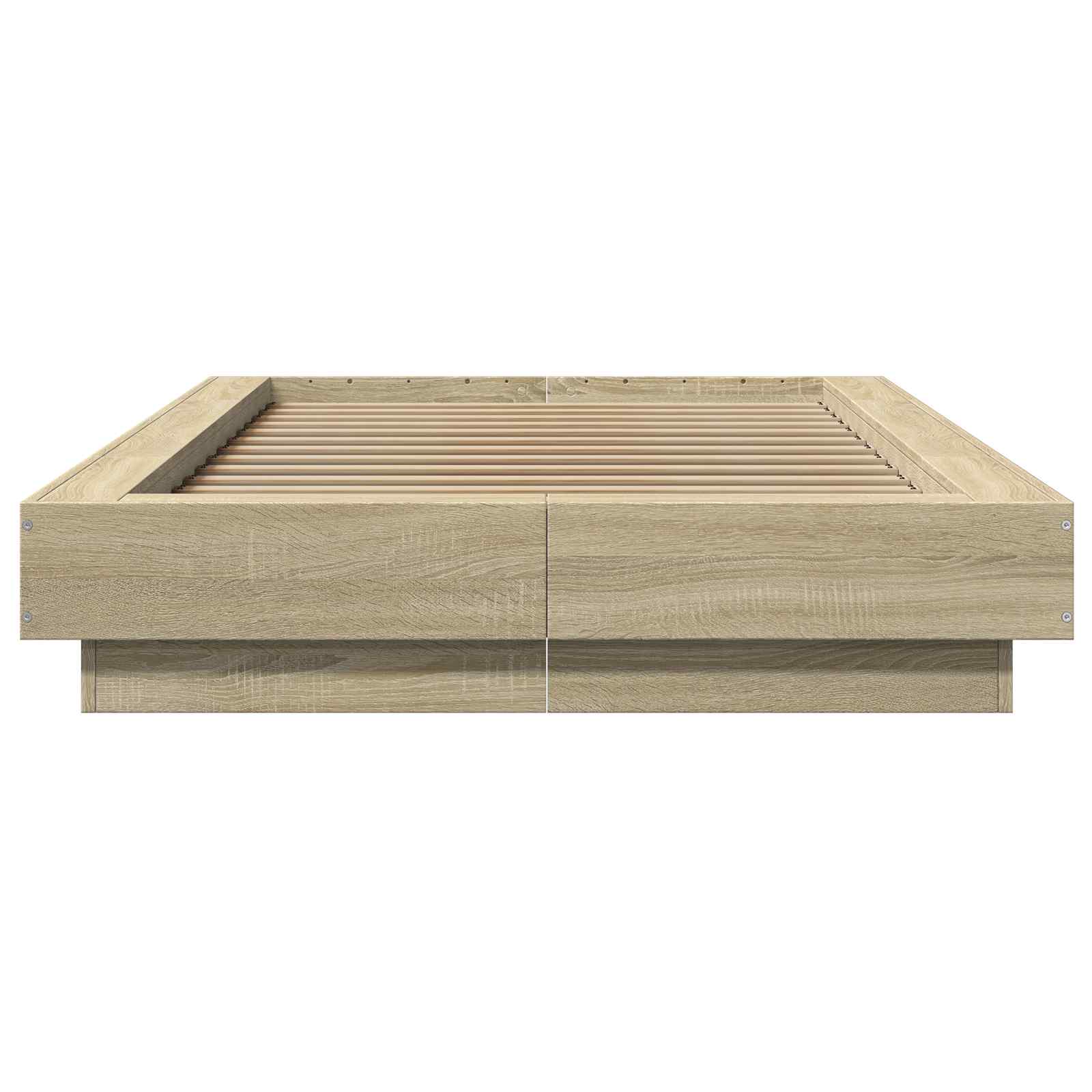 Vloerbedframe Sonoma Eiken 80 x 210 cm Bewerkt hout