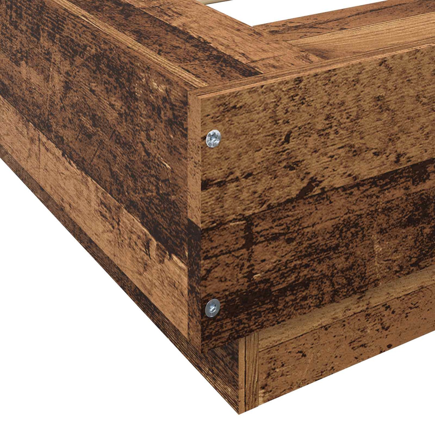 Vloerbedframe Oud hout 80 x 210 cm Bewerkt hout