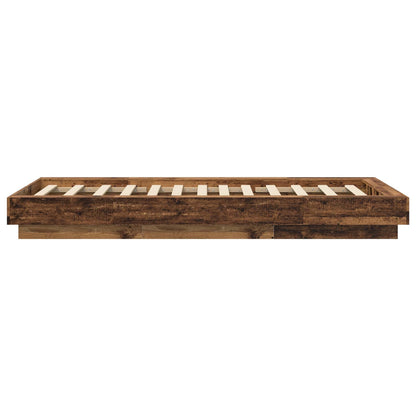Vloerbedframe Oud hout 80 x 210 cm Bewerkt hout