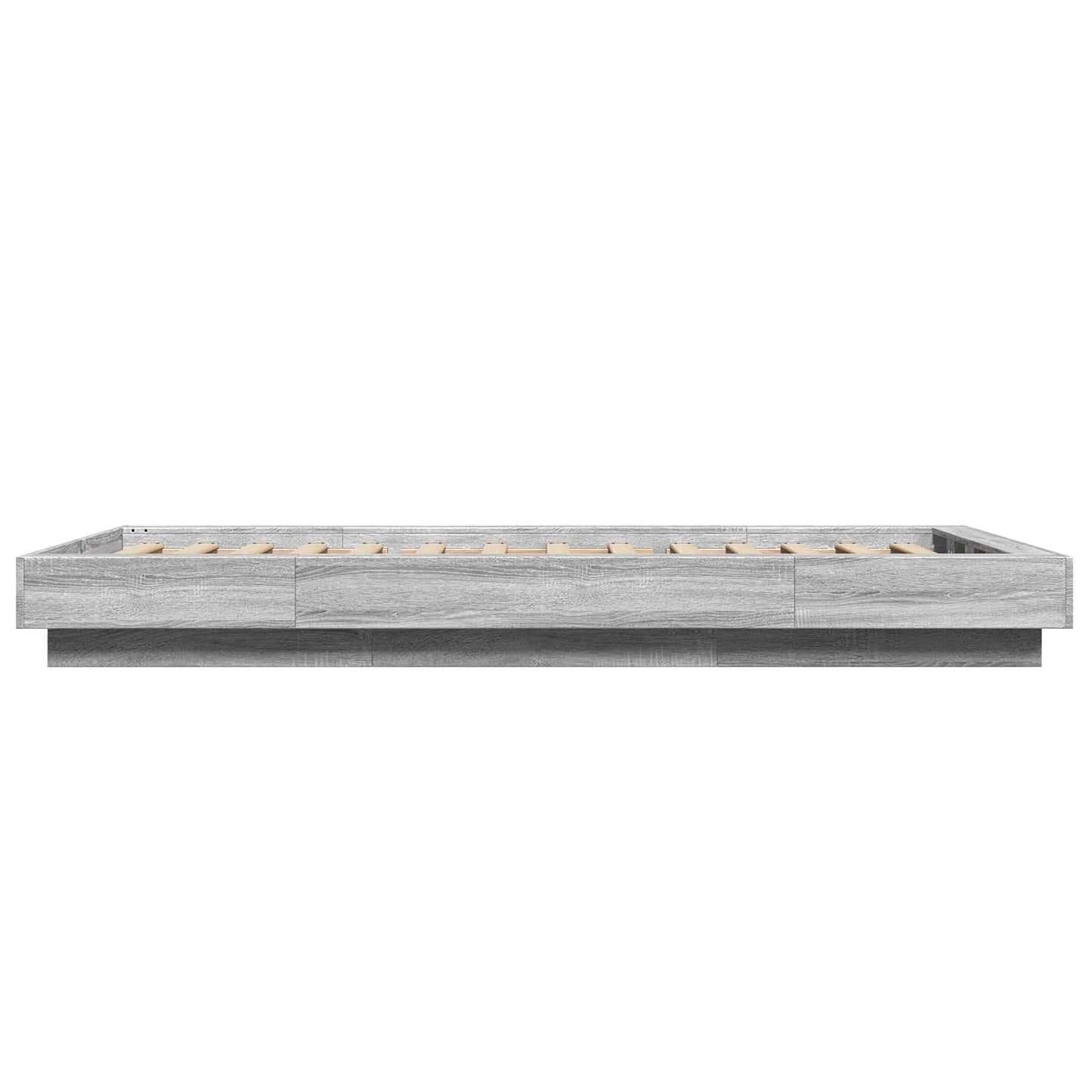Vloerbedframe Grijs Sonoma 80 x 210 cm Bewerkt hout