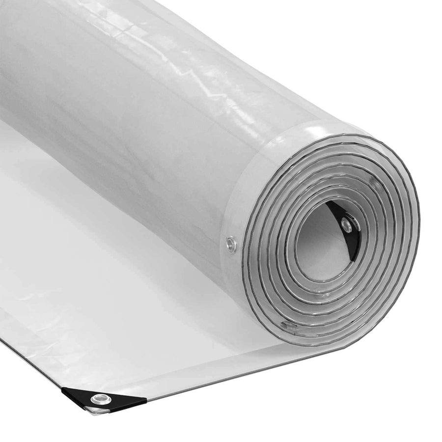Zeil met Oogjes Doorzichtig 4 x 12 m Polyetheen