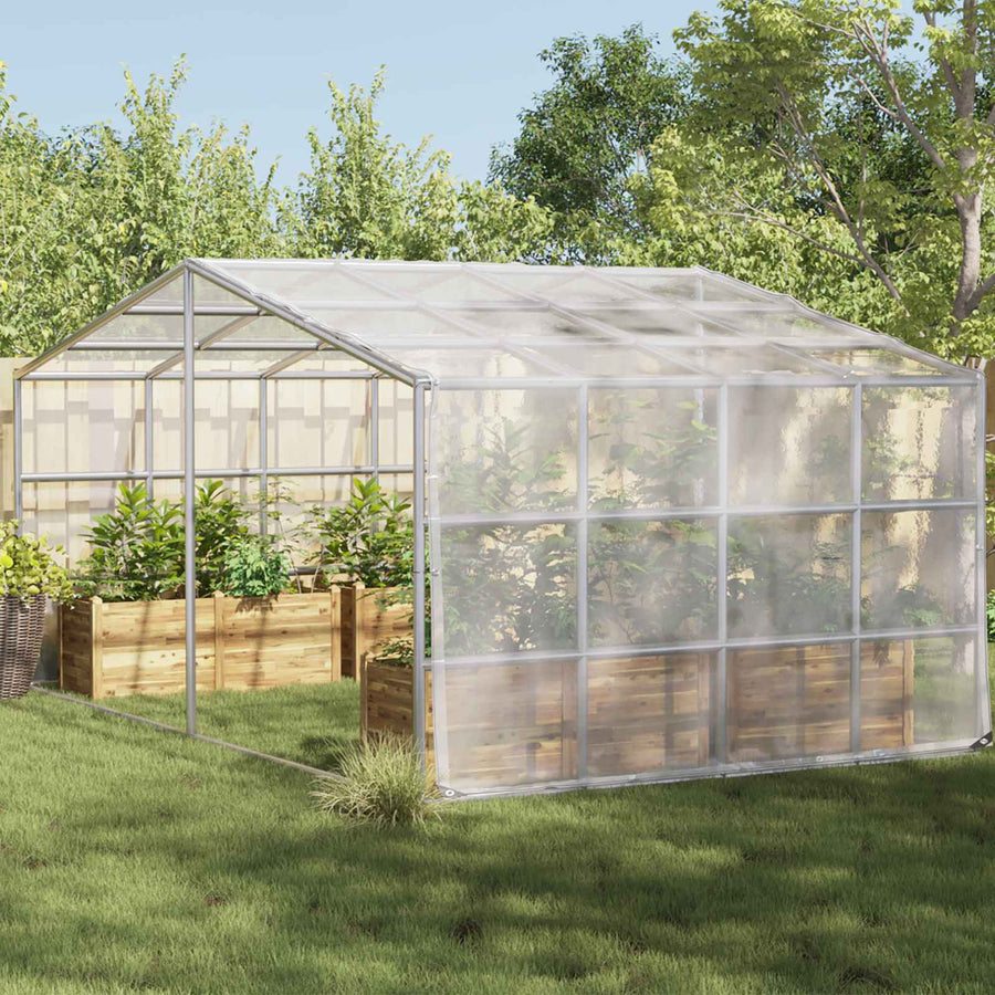 Afdekzeil met oogjes Doorzichtig 7 x 5 m Polyetheen