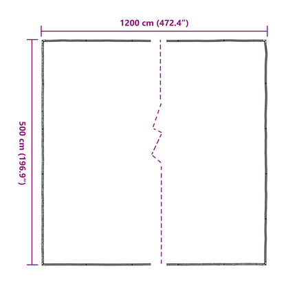 Zeil met Oogjes Doorzichtig 5 x 12 m Polyetheen