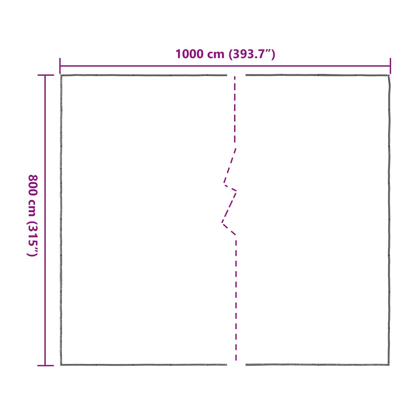 Zeil met Oogjes Doorzichtig 8 x 10 m Polyetheen