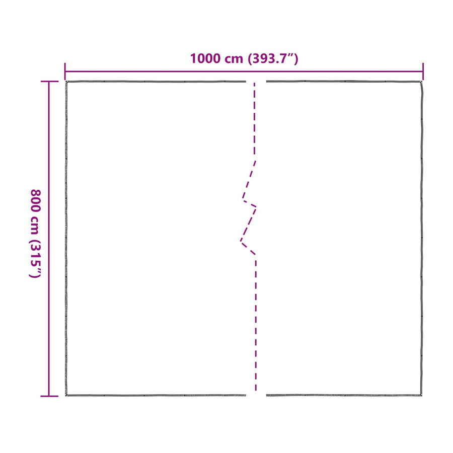 Zeil met Oogjes Doorzichtig 8 x 10 m Polyetheen
